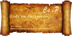 Csépe Pellegrin névjegykártya